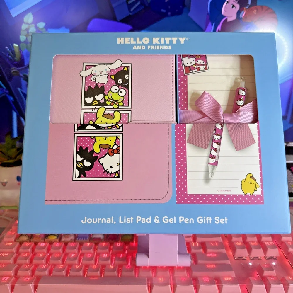 Sanrio Hello Kitty & Friends Journal List Pad Gel Pen Gift Set Pink Lined 2025